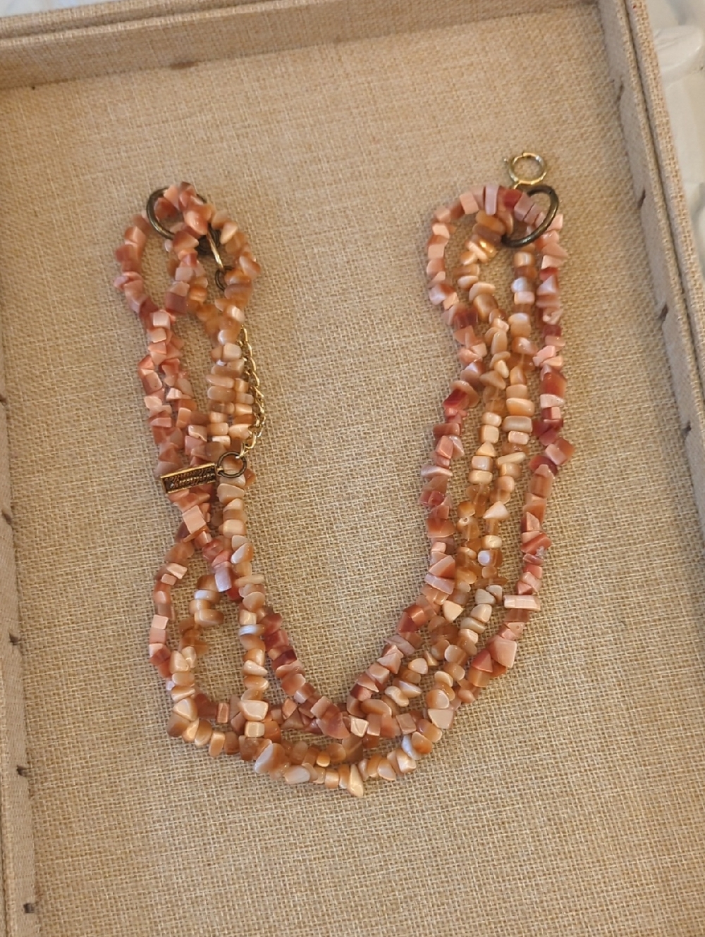 Anthony Alexander Coral Vintage Necklace Adjustable Length